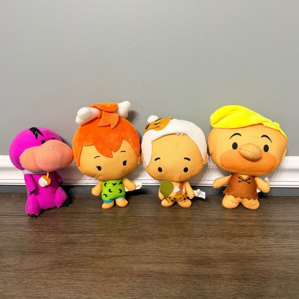Flintstones Plush Lot Pebbles Bamm-Bamm Barney Dino Hanna-Barbera Stuffed Toys